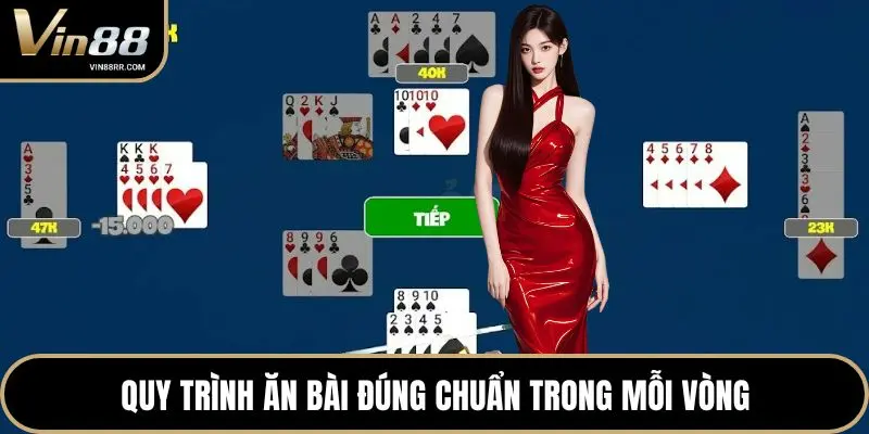 Quy trình ăn bài đúng chuẩn trong mỗi vòng